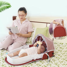 Load image into Gallery viewer, High Quality Foldable Portable Bassinet Breathable Mosquito Net Travel Sun Protection New Infant Sleeping Basket With Gift Toys